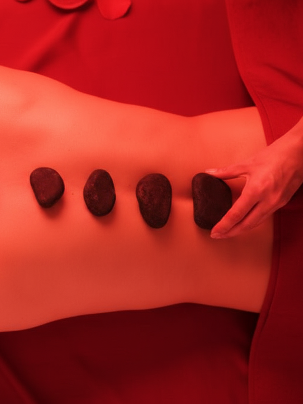 Massagem com Pedras Vulcânicas